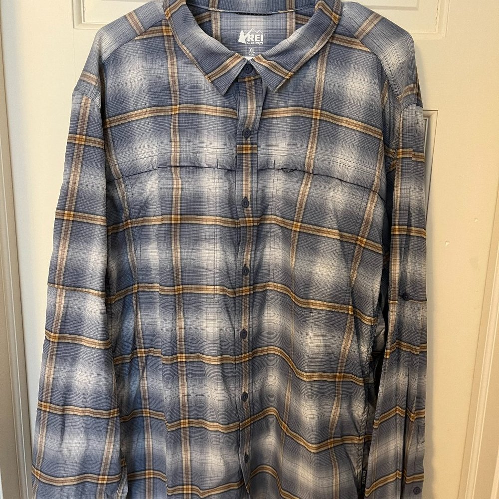 Men's REI Long Sleeve Shirt XL, 92% Nylon, 2% Spandex